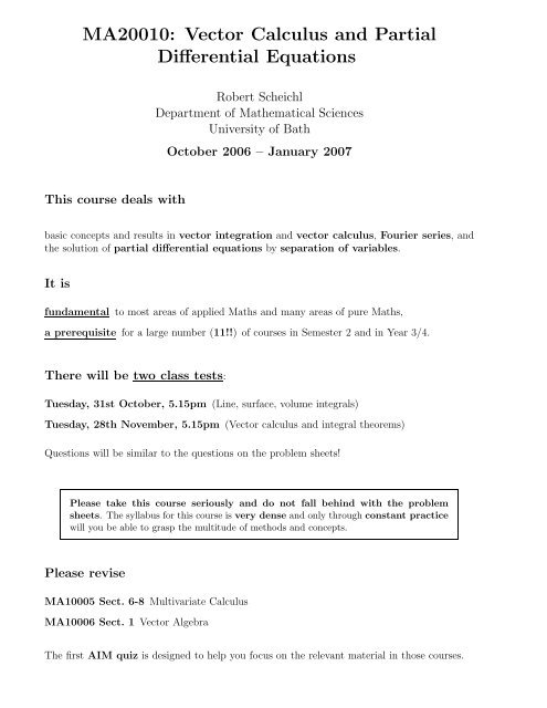 495x640 Vector Calculus And Partial Differential Equations