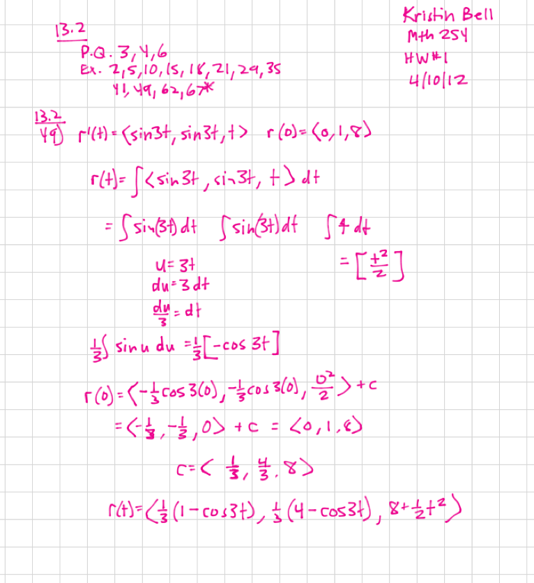 766x836 Calc Vector Integration Problem