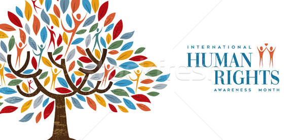600x277 International Human Rights Month Of People Tree Vector