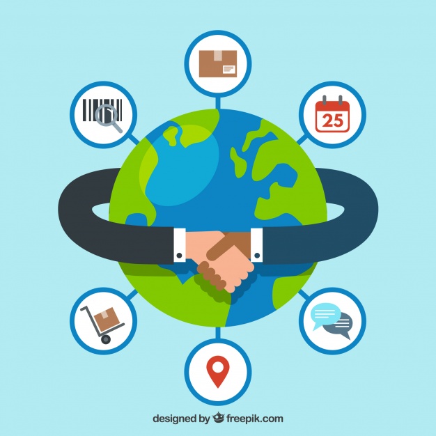 626x626 International Trade Concept With Flat Design Vector Free Download