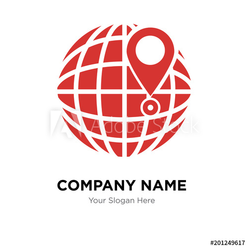 500x500 International Delivery Company Logo Design Template