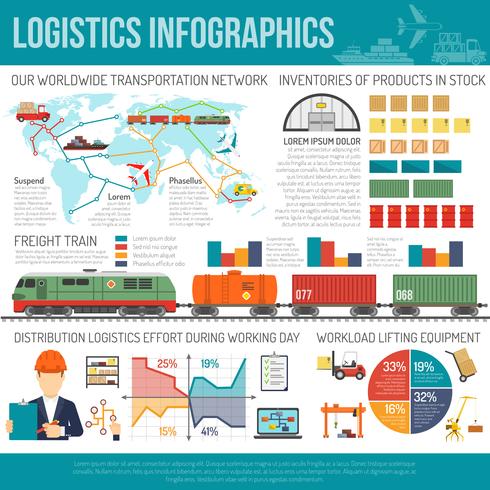 490x490 International Logistics Company Network Infographics Chart