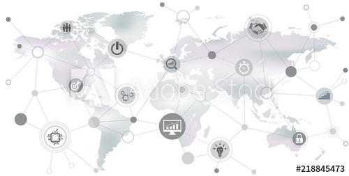 500x253 International Company World Map With Various Business Performance