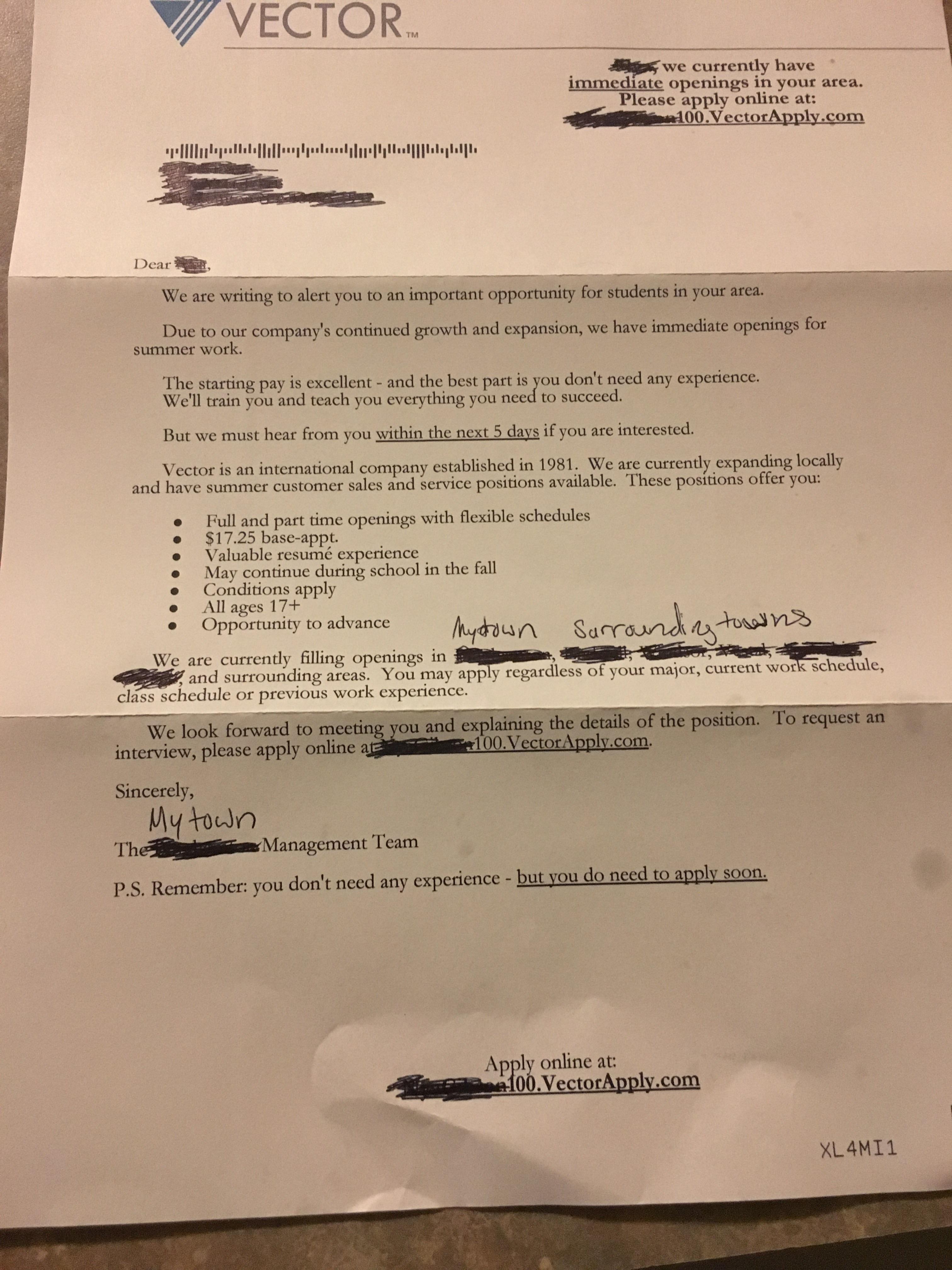 3024x4032 Got This Letter In The Mail Today, Do You Guys Think This Is A Mlm