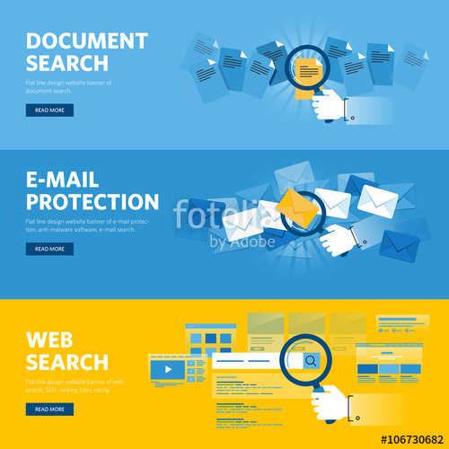 Set Of Flat Line Design Web Banners For Job Document Search 500x500 Set Of Flat Line Design Web Banners For Job Document Search