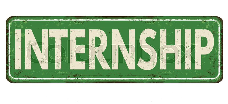 800x365 Internship Vintage Rusty Metal Sign On Stock Vector Colourbox