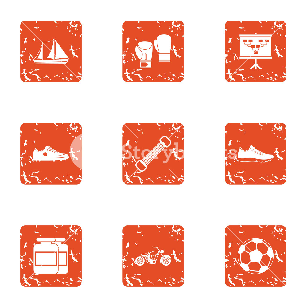 1000x1000 Street Internship Icons Set Grunge Set Of Street Internship