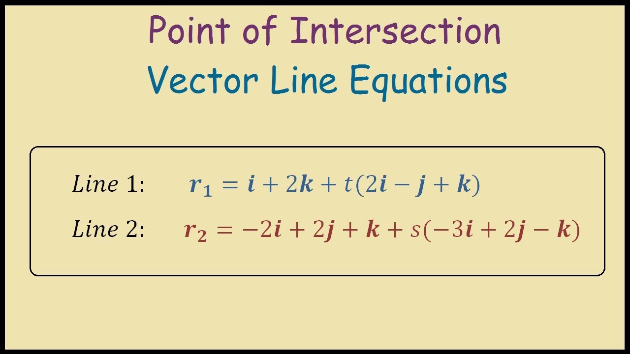 How To Find The Point Of Intersection Of Two Vector Line 1280x720 How To Find The Point Of Intersection Of Two Vector Line