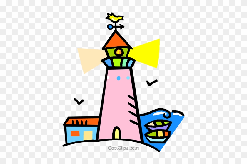 840x560 Lighthouse With A Weathervane On It Royalty Free Vector