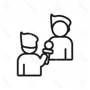 300x300 Photostock Vector Interview Icon Vector Isolated On White