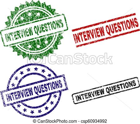 450x400 Grunge Textured Interview Questions Stamp Seals Interview