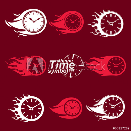 Time Is Running Out Concept, Vector Invert Timers With Burning F 500x500 Time Is Running Out Concept, Vector Invert Timers With Burning F