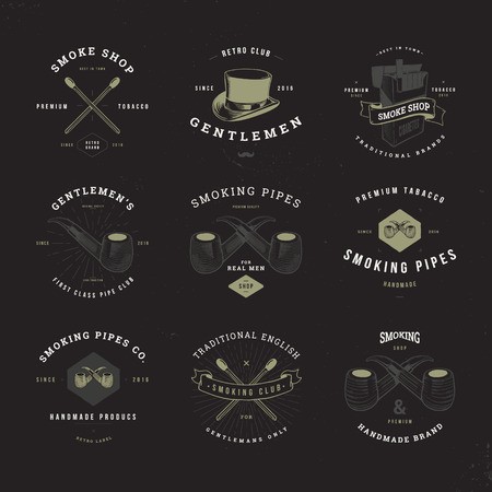 450x450 Smoking Pipes Hipster Set Invert Royalty Free Vector Graphics