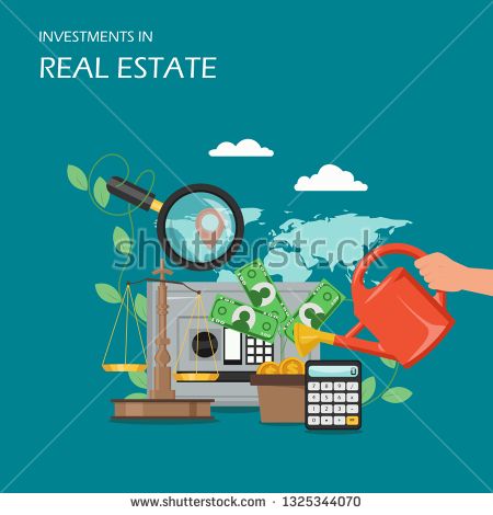 450x470 Stock Vector Investments In Real Estate Vector Flat Illustration