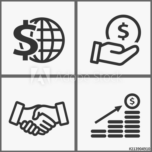 500x500 Vector Investments Money Icons