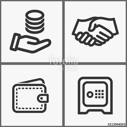 500x500 Vector Investments Money Icons Stock Image And Royalty Free