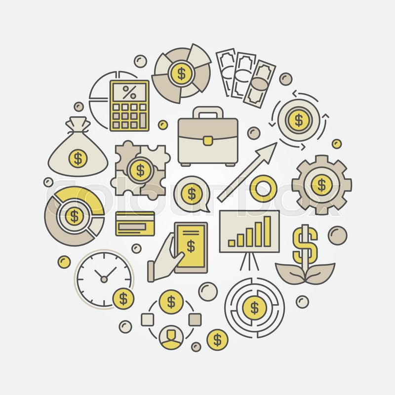 800x800 Investment Round Colorful Stock Vector Colourbox