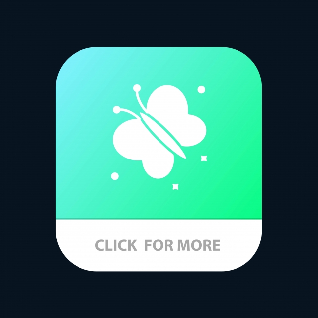 640x640 Butterfly Fly Spring Beauty Mobile App Button Android And Io