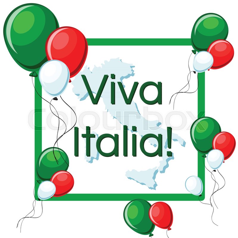 Viva Italia Greeting Card With Green, Stock Vector Colourbox 800x800 Viva Italia Greeting Card With Green, Stock Vector Colourbox