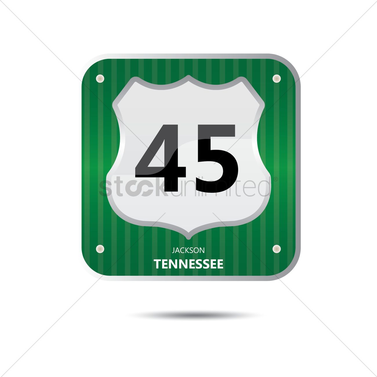 Tennessee Forty Five Road Sign Vector Image 1300x1300 Tennessee Forty Five Road Sign Vector Image