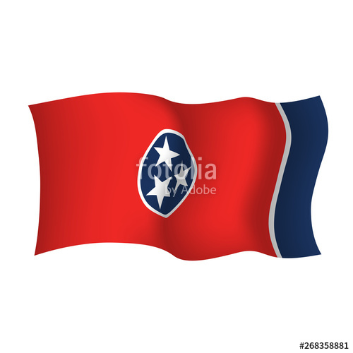 500x500 Tennessee State Waving Flag Vector Illustration Of Tennessee