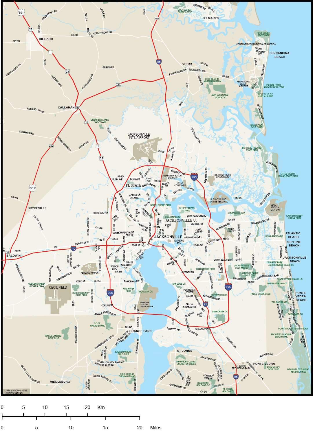 Jacksonville Map Adobe Illustrator Vector Format 1081x1490 Jacksonville Map Adobe Illustrator Vector Format