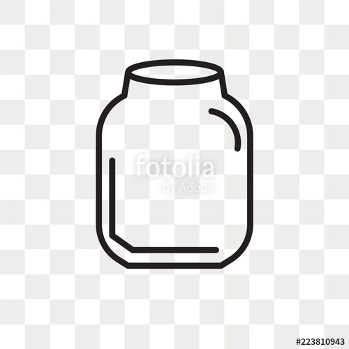500x500 Jar Vector Icon Isolated On Transparent Background, Jar Logo