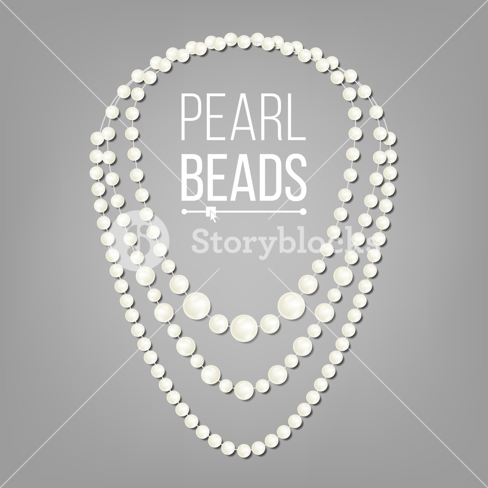 1000x1000 Pearl Necklace Vector Jewel String Elegant Luxury Decoration