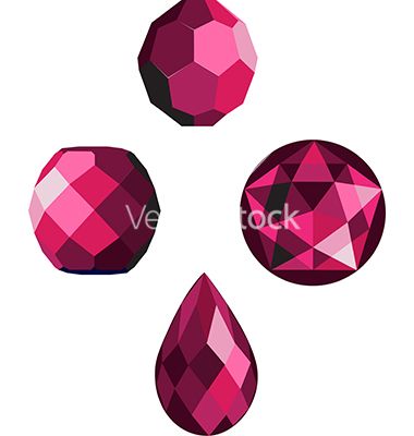 380x400 Pink Crystal Faceted Beads Vector School In Diamond