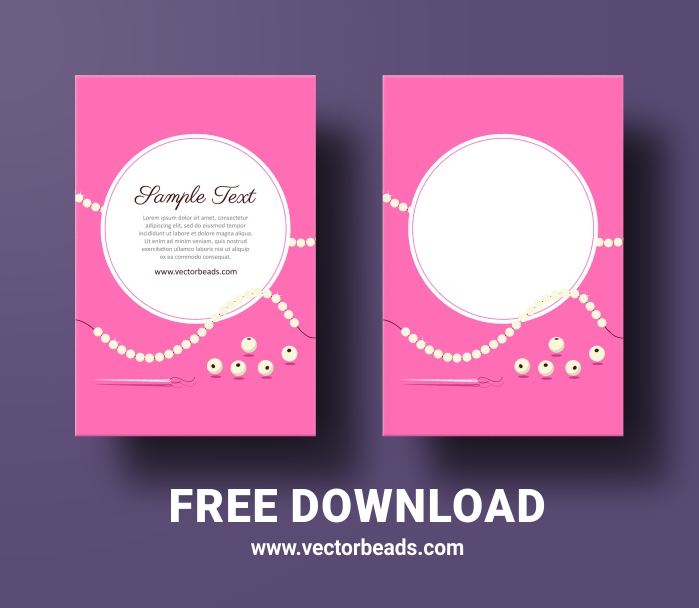 699x608 Free Vector Jewelry Invitation Card Design Vector Beads