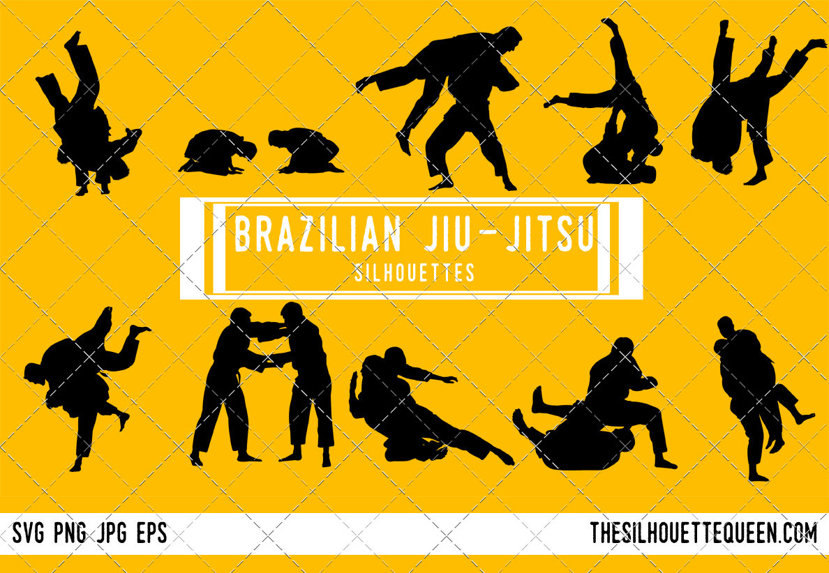 1188x822 Brazilian Jiu Jitsu Silhouette Vector
