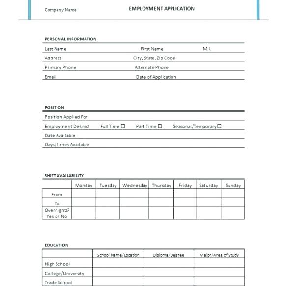 582x582 Free Download Sample Job Apply Form Templates Employment