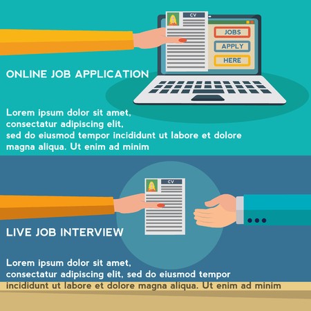 450x450 Human Resources, Online Job Application, Job Interview Vector