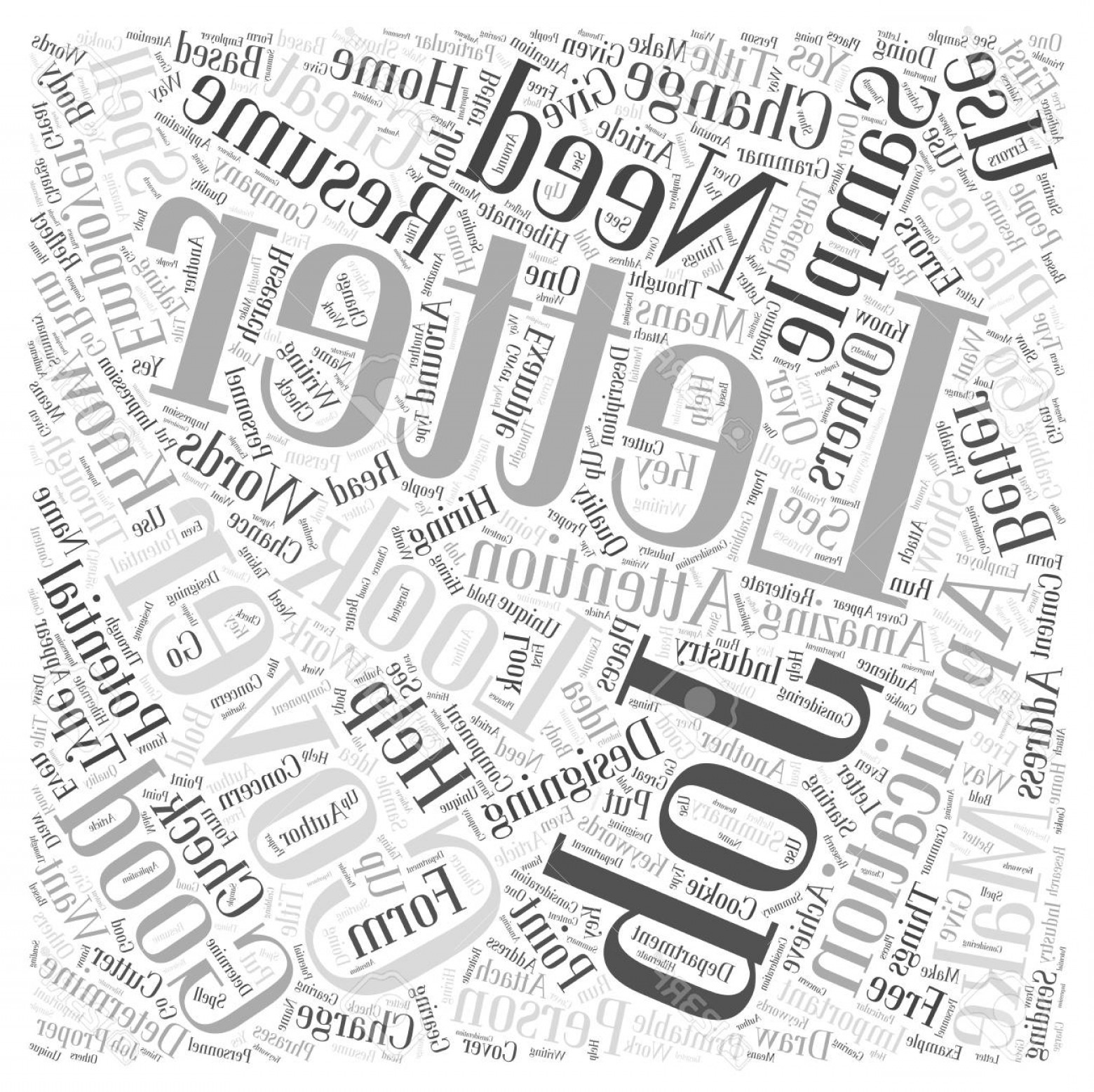 1560x1558 Photostock Vector Job Application Cover Letter Sample Word Cloud