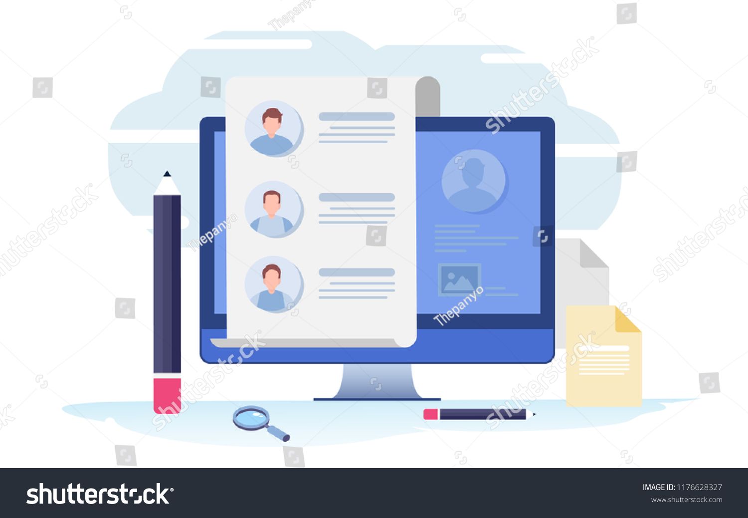 1500x1038 Fill Out A Form Online Application Survey, Interview, Job Flat