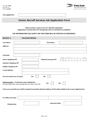 298x386 Fillable Online Job Application Form Template
