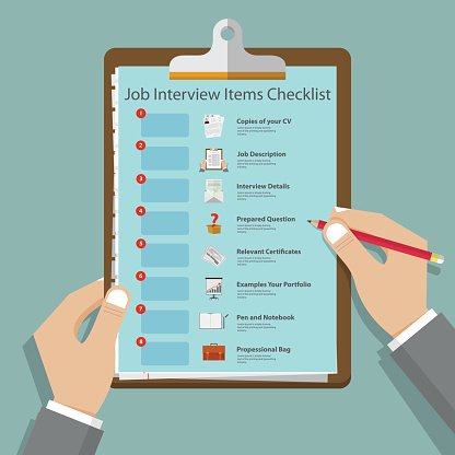 416x416 Job Interview Icons In Flat Design On Vector Illustration Premium
