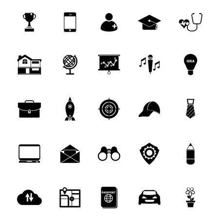 450x450 Job Description Icons On White Background, Stock Vector Royalty