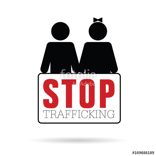 500x500 Stop Trafficking With Children Icon Illustration Stock Image