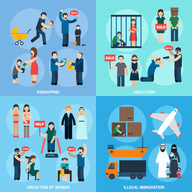 626x626 Human Trafficking Flat Icons Square Vector Free Download