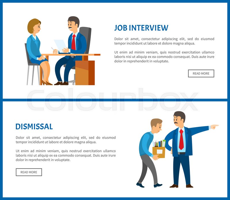 800x698 Job Interview And Dismissal Of Worker Stock Vector Colourbox