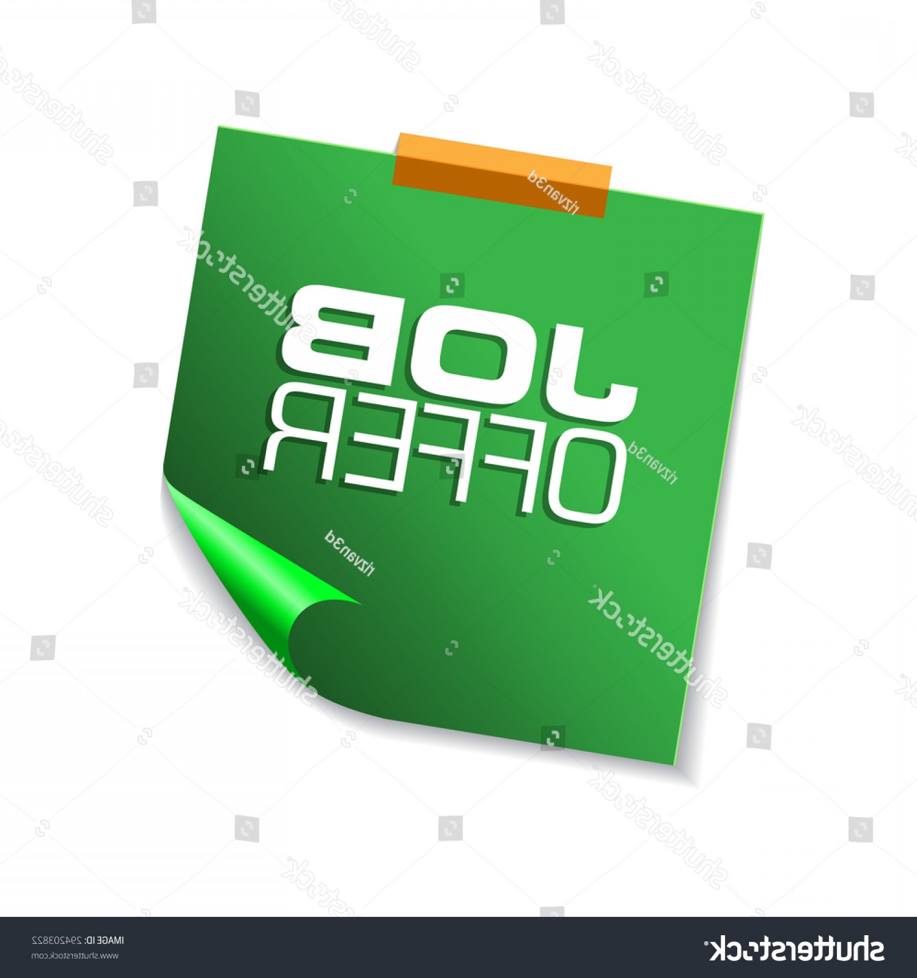 1800x1920 Job Offer Green Sticky Notes Vector Createmepink