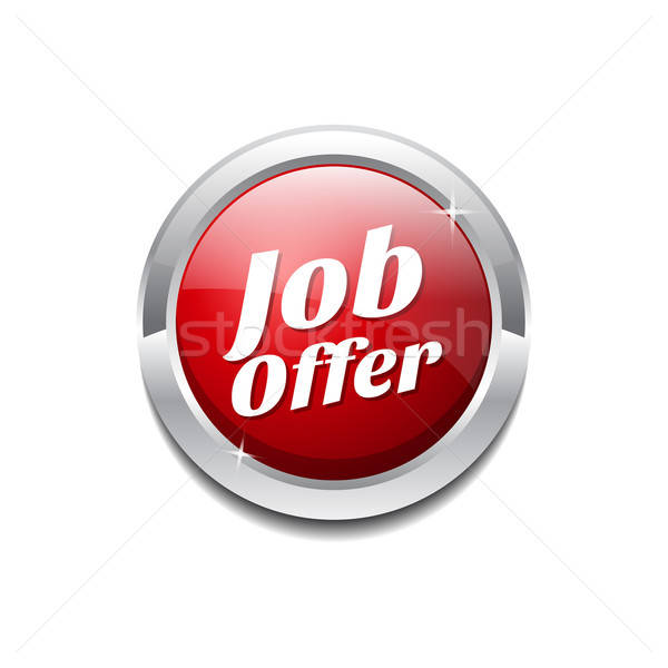 600x600 Job Offer Red Vector Icon Button Vector Illustration Rizwan Ali