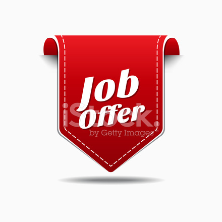 440x440 Job Offer Red Vector Icon Design Stock Vector