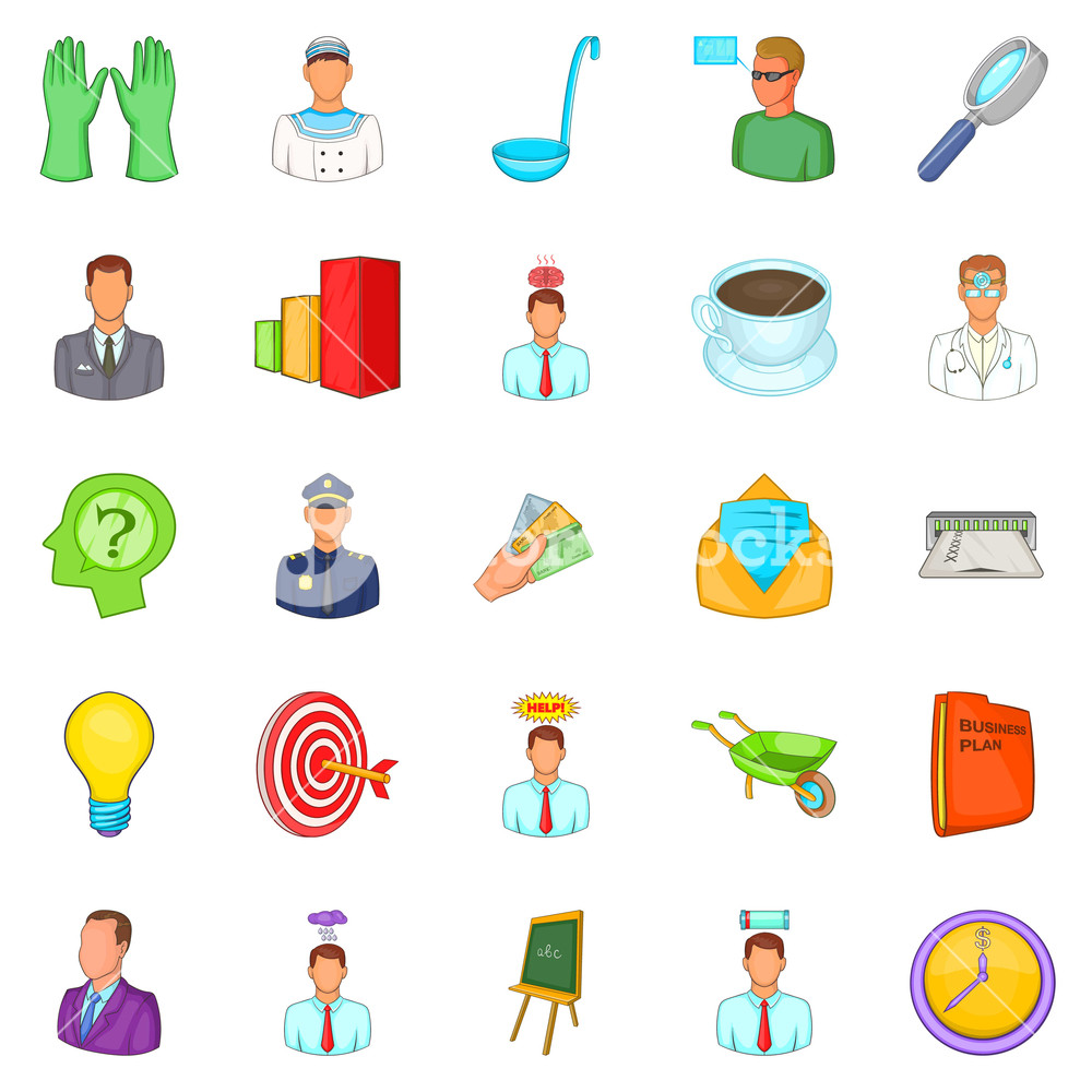 1000x1000 Job Offer Icons Set Cartoon Set Of Job Offer Vector Icons