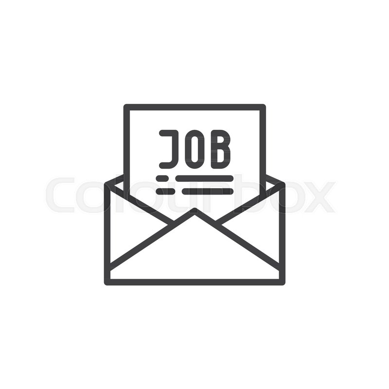 800x800 Mail With Job Offer Outline Icon Stock Vector Colourbox