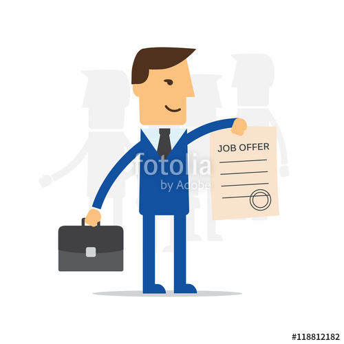 500x500 Manager, Employee Holds A Job Offer Stock Image And Royalty Free
