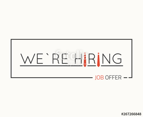 500x409 Hiring Text Banner Concept Red Tie For Letter I Job Offer, Hire