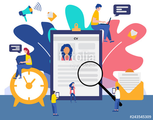 500x393 Job Hiring And Online Recruitment Concept With Tiny People