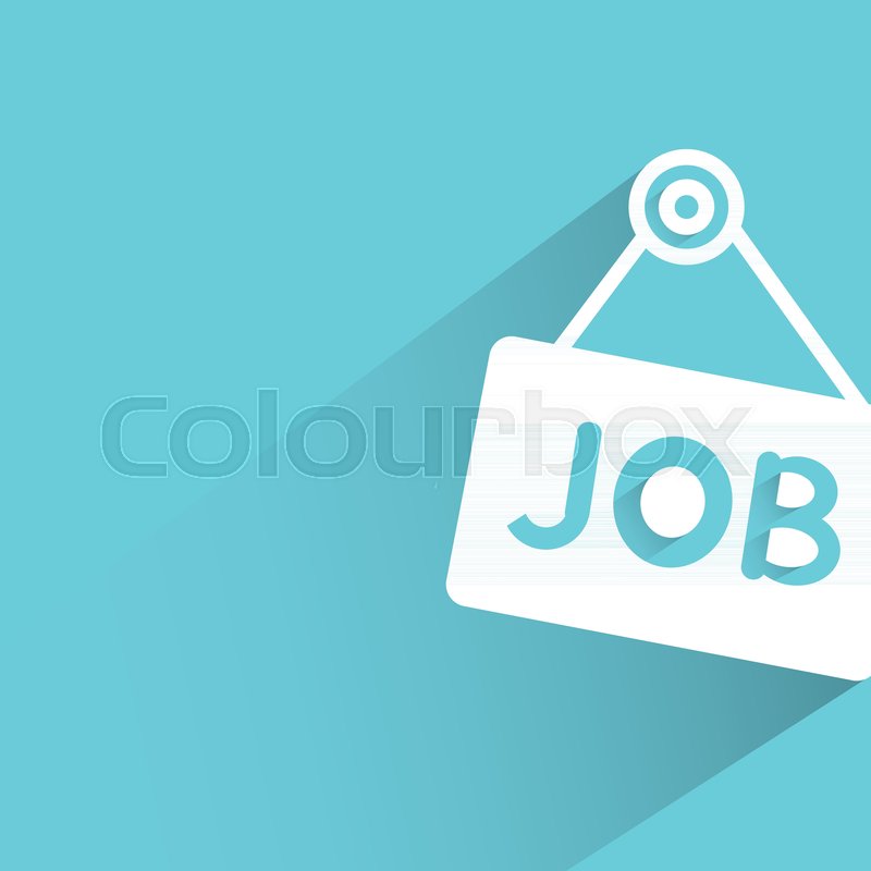 800x800 Job, Hiring Signage In Blue Background Stock Vector Colourbox